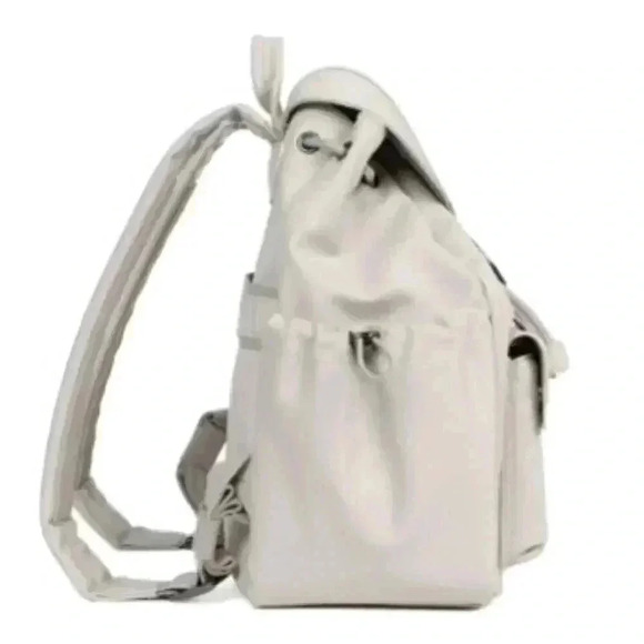 LUG 'Wiffle' Satin Luxe VL (Vegan Leather) Drawstring Backpack - Pebble (stone) - Picture 3 of 16